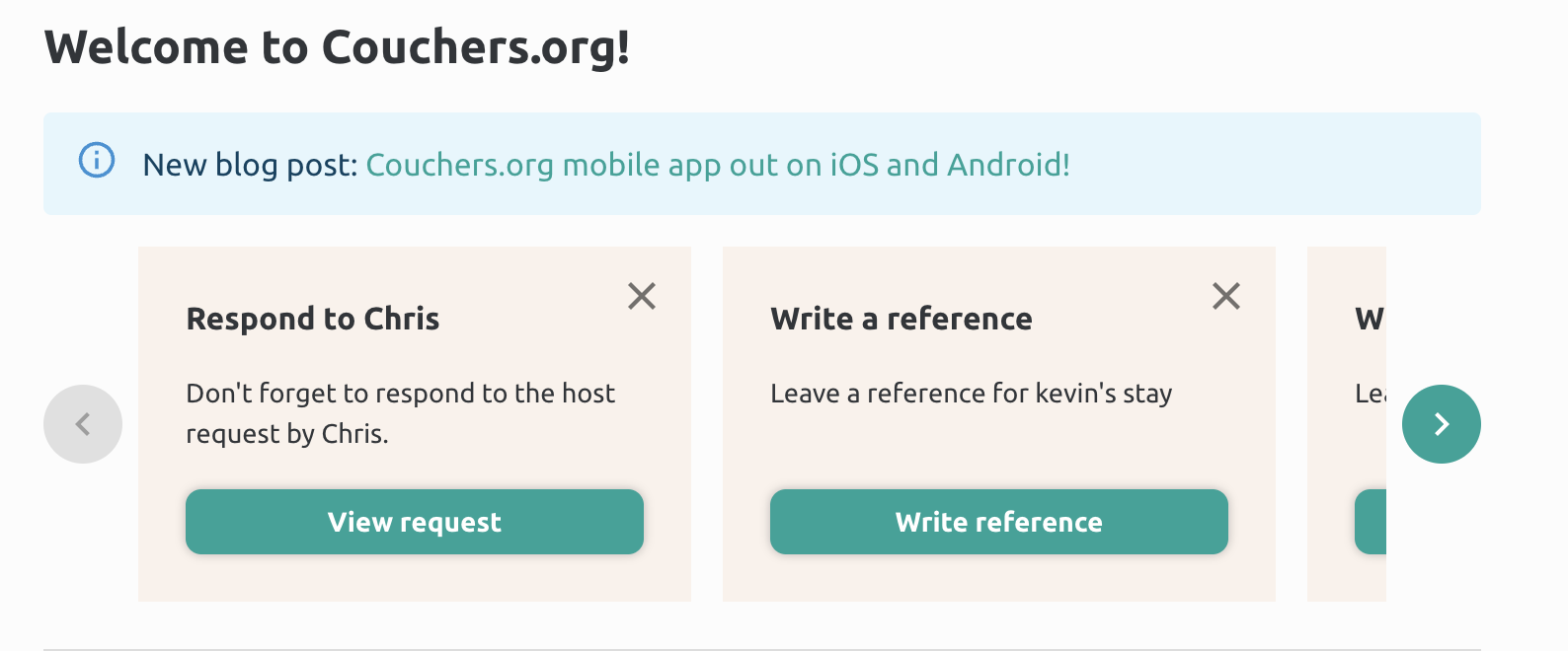 Dashboard Reminders